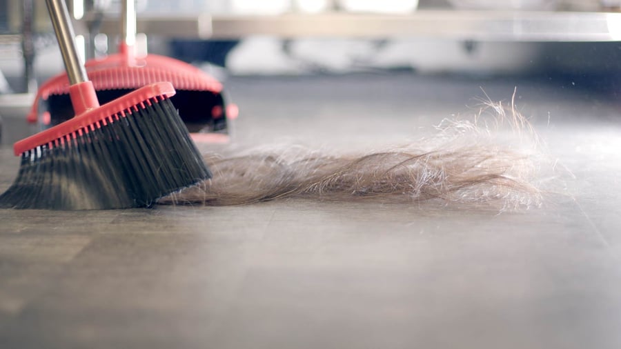 Sweeping-floor-hair